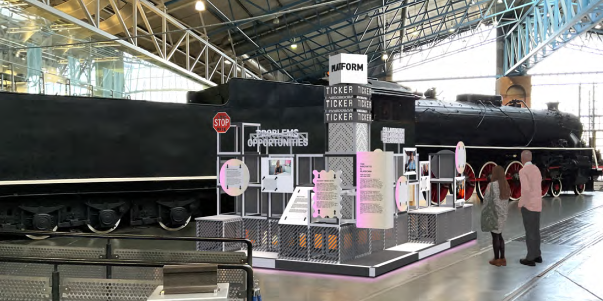An artist's impression of the exhibit at the National Railway Museum